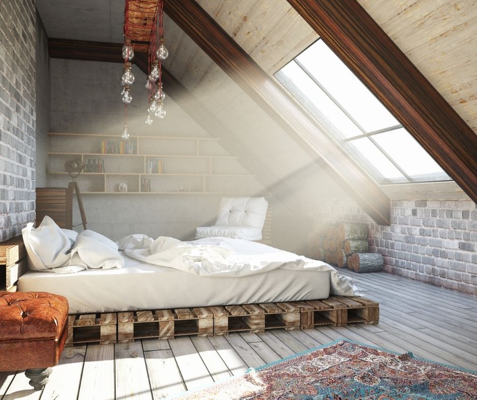 a beautifully clean and decorated attic cleanout