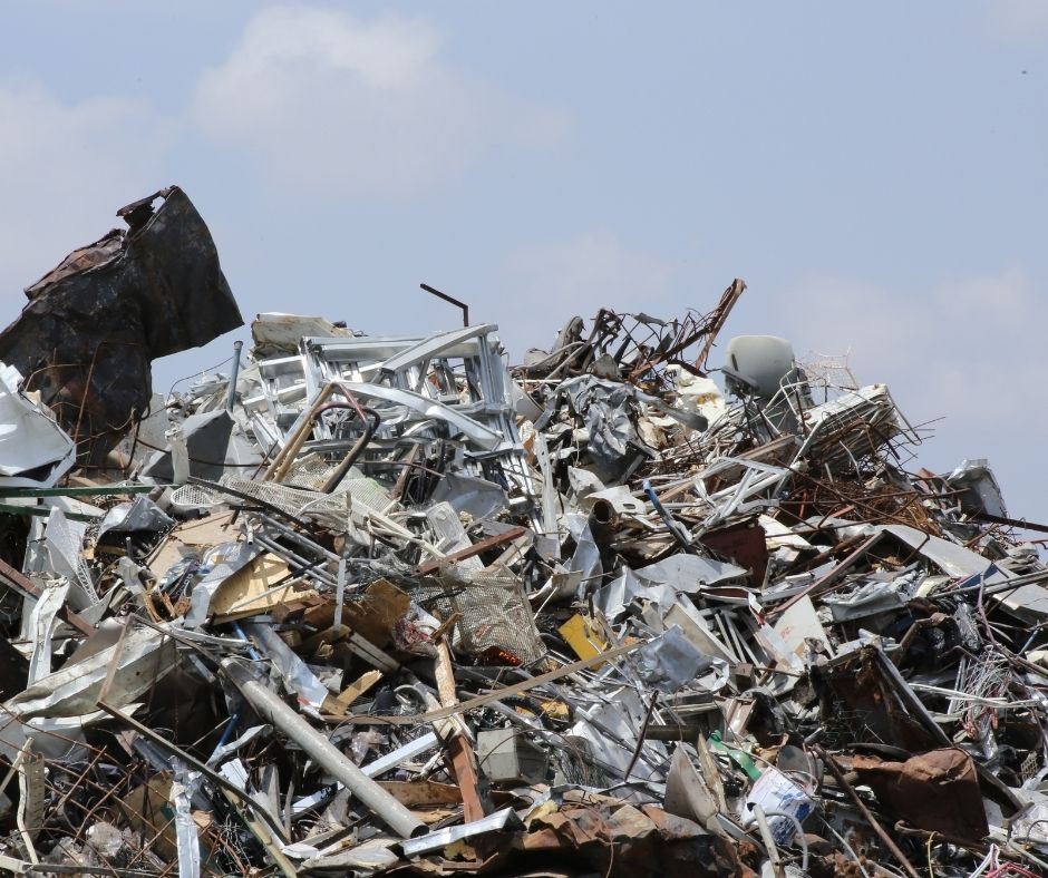 Recycling metal pile