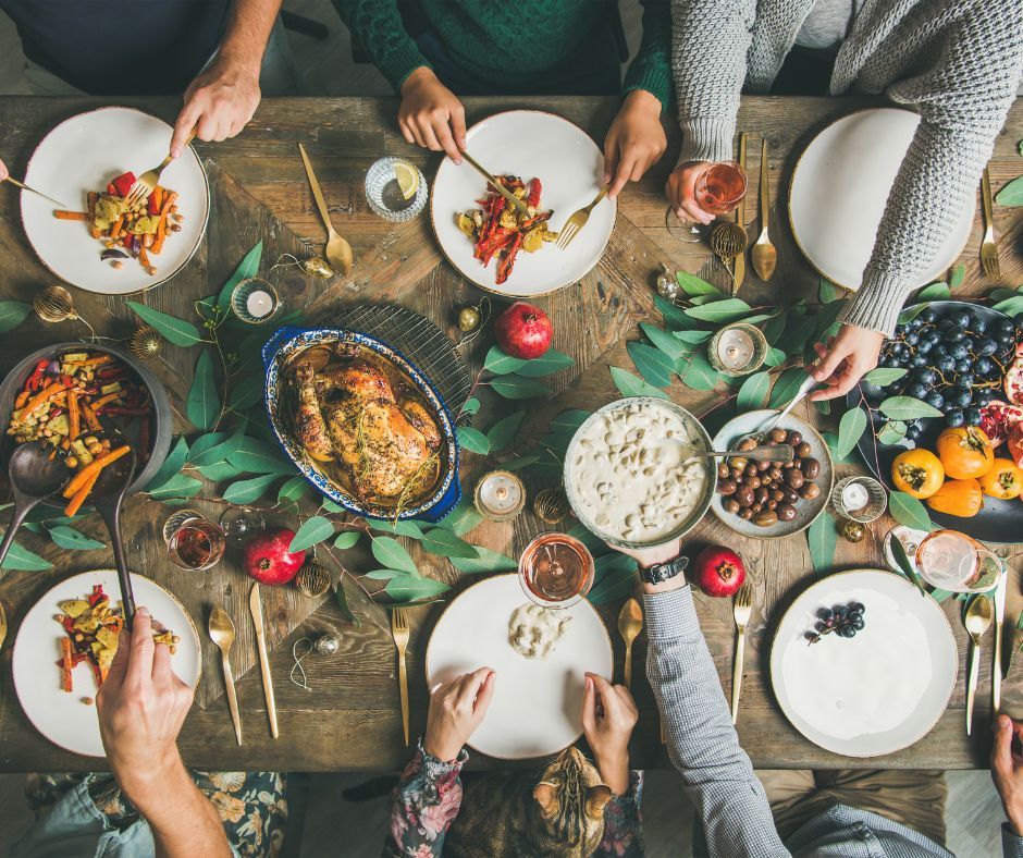 Food Waste at a holiday gathering